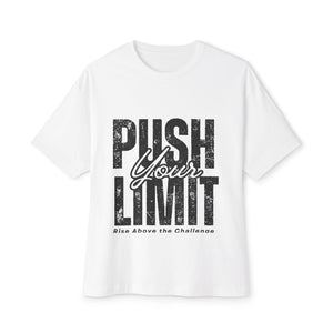 Motivational Boxy Tee - Push Your Limit, Unisex Oversized T-Shirt, Inspirational Graphic Tee, Perfect for Workout, Casual Wear, Gift [...]