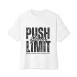 Motivational Boxy Tee - Push Your Limit, Unisex Oversized T-Shirt, Inspirational Graphic Tee, Perfect for Workout, Casual Wear, Gift [...]