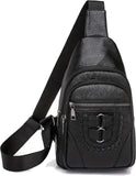 Leather Braiding Sling Backpack For Travel