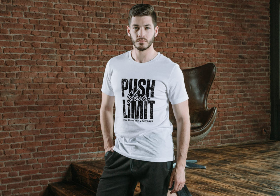 Motivational Boxy Tee - Push Your Limit, Unisex Oversized T-Shirt, Inspirational Graphic Tee, Perfect for Workout, Casual Wear, Gift [...]